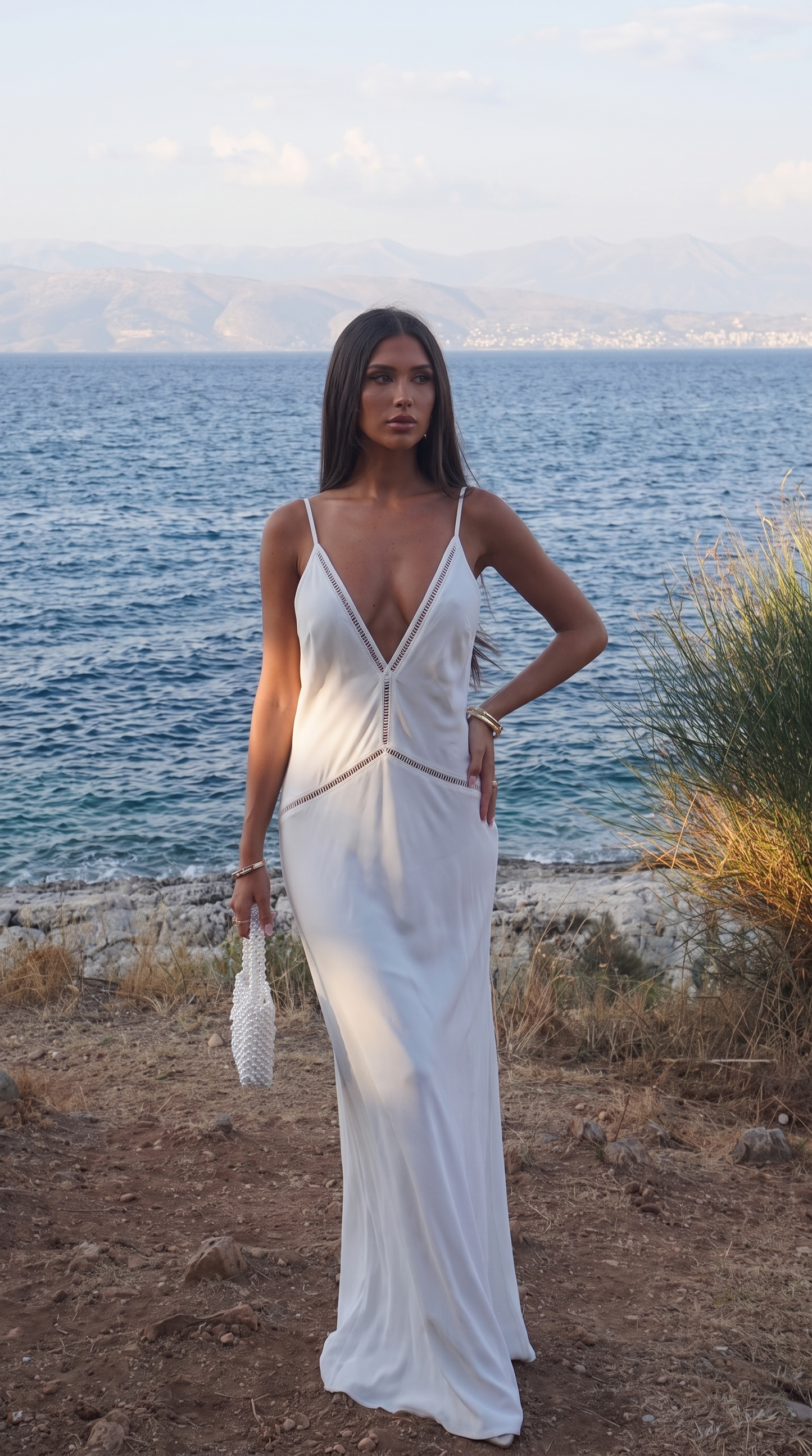 Stella | White Voile Maxi Dress