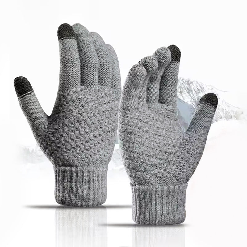 Winter Touchscreen Knit Gloves with Elastic Cuffs