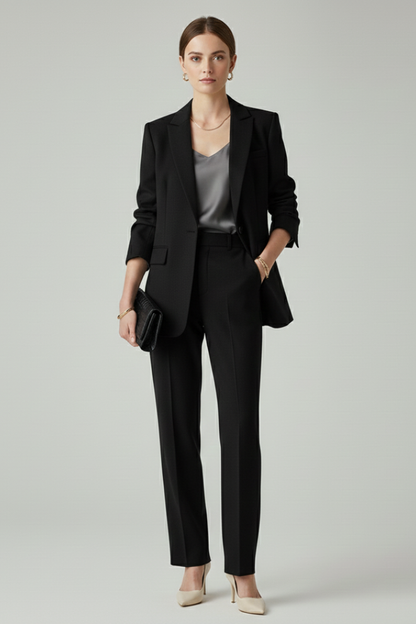 Harlow | Women's Blazer and Straight-Leg Trouser Set