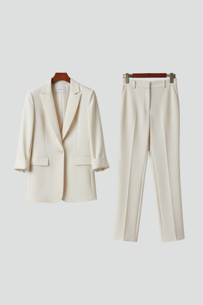Harlow | Women's Blazer and Straight-Leg Trouser Set
