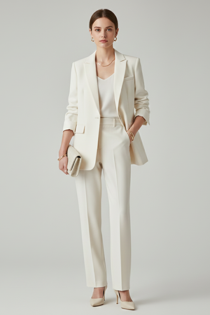 Harlow | Women's Blazer and Straight-Leg Trouser Set
