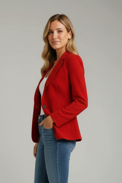 Evie | Women's Single Button Notch Lapel Blazer
