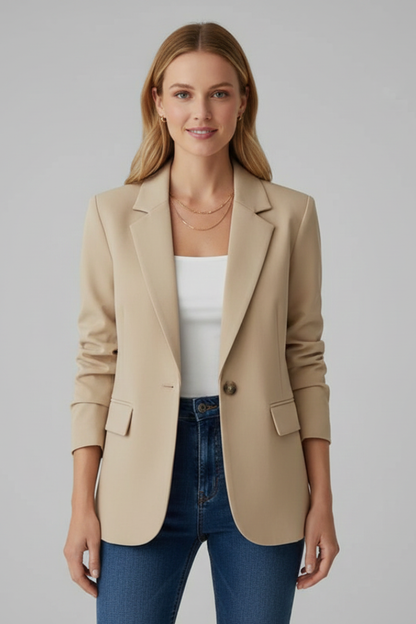 Evie | Women's Single Button Notch Lapel Blazer