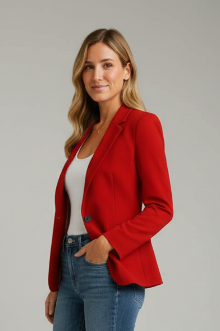 Evie | Women's Single Button Notch Lapel Blazer
