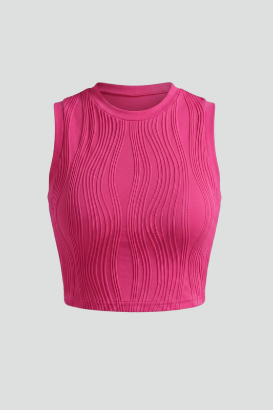 Zuri | Women's High Neck Ribbed Crop Top