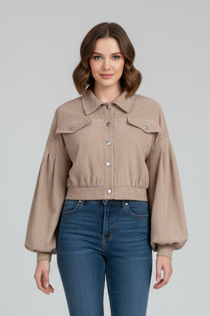 Reva | Women's Cropped Zip Closure Jacket