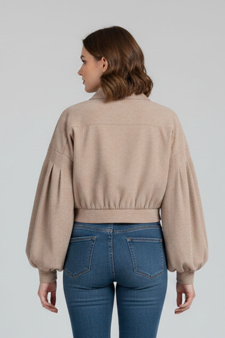 Reva | Women's Cropped Zip Closure Jacket