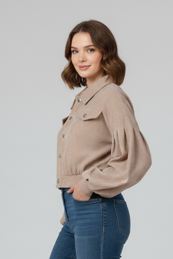 Reva | Women's Cropped Zip Closure Jacket
