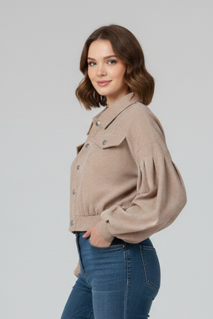 Reva | Women's Cropped Zip Closure Jacket
