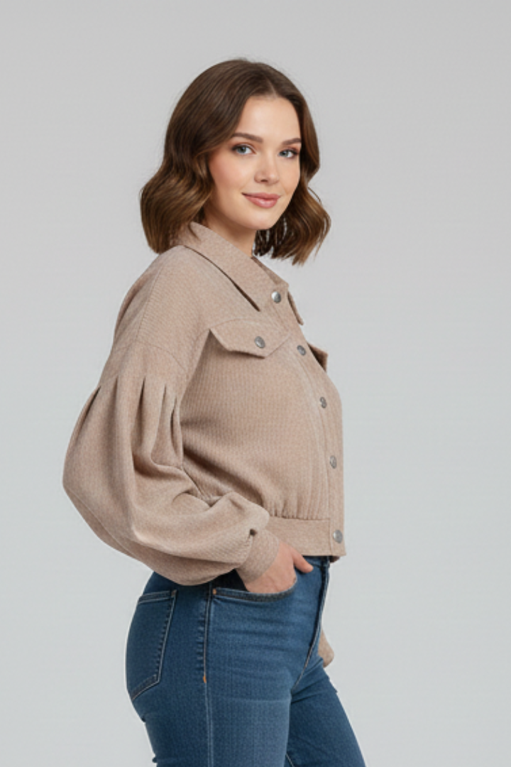 Reva | Women's Cropped Zip Closure Jacket