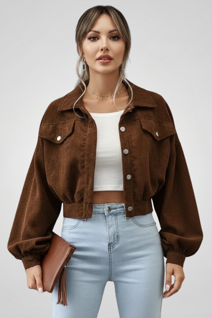Reva | Women's Cropped Zip Closure Jacket
