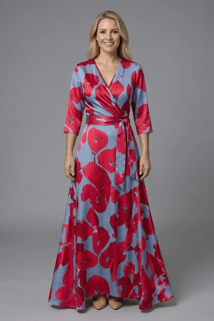 Grace | Floral Wrap Maxi Dress Women