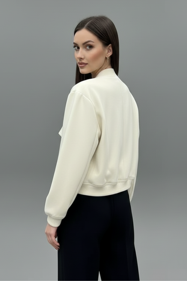 Elara | Women's Button Closure Elasticated Hem Jacket