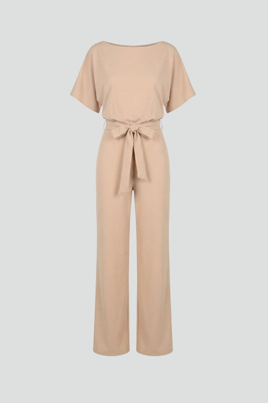 Sylvie | Women's Wide Leg Belted Jumpsuit