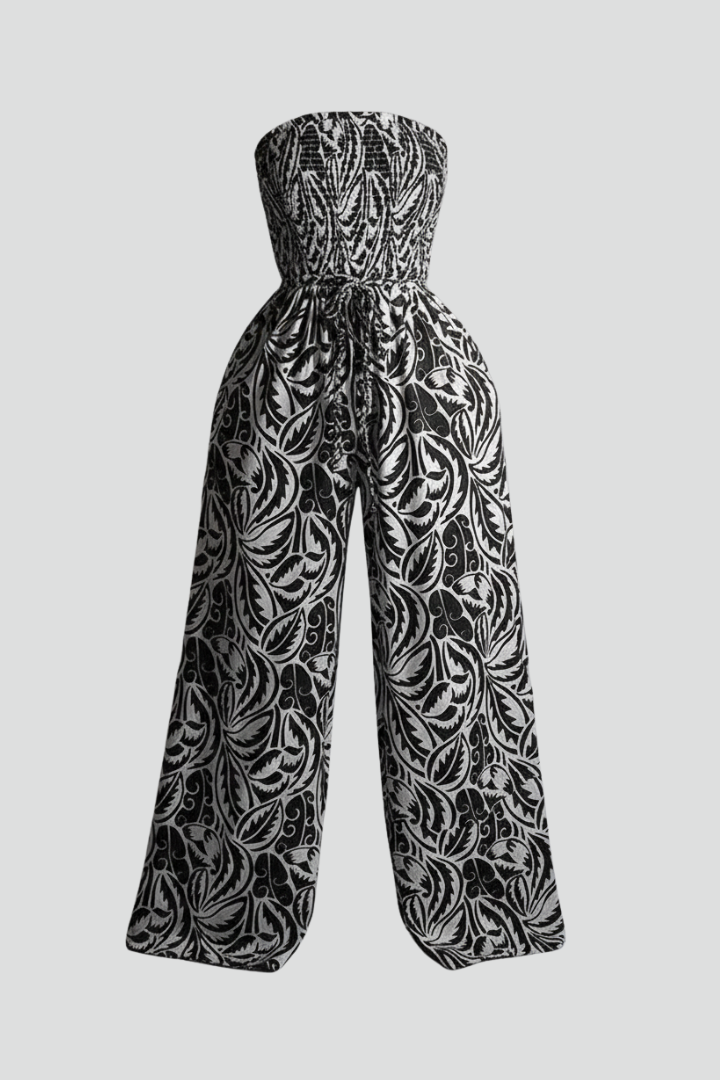 Brea | Women's Strapless Printed Jumpsuit