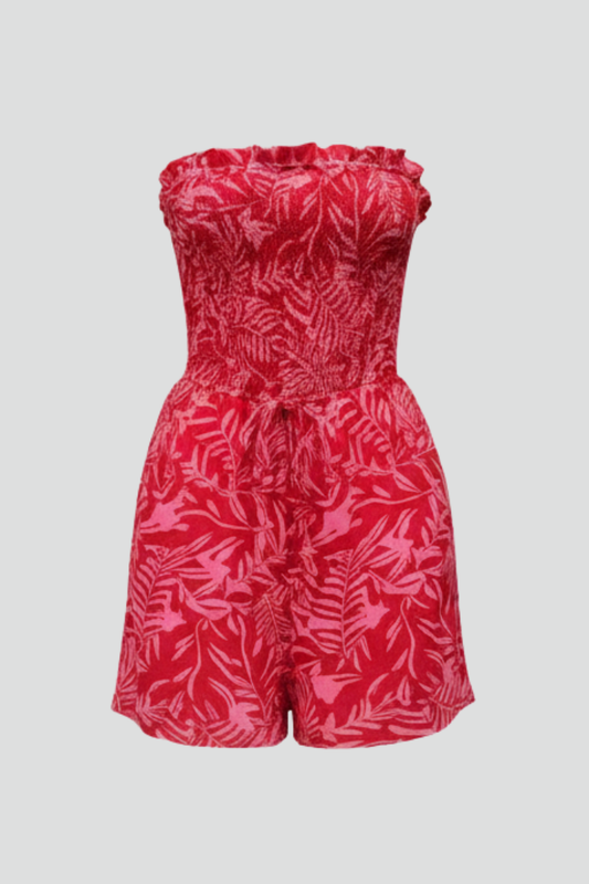 Brea | Women's Strapless Printed Jumpsuit