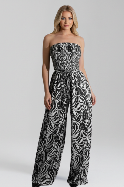 Brea | Women's Strapless Printed Jumpsuit