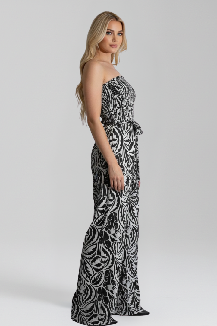 Brea | Women's Strapless Printed Jumpsuit