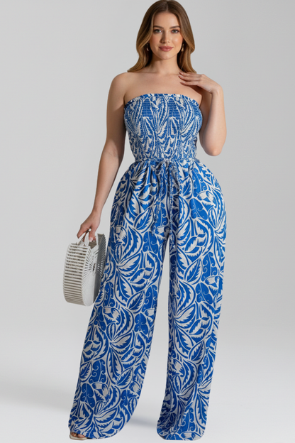 Brea | Women's Strapless Printed Jumpsuit
