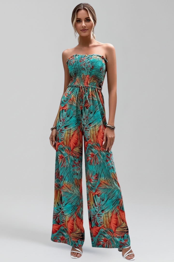 Brea | Women's Strapless Printed Jumpsuit