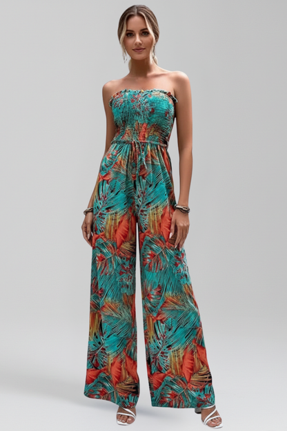 Brea | Women's Strapless Printed Jumpsuit