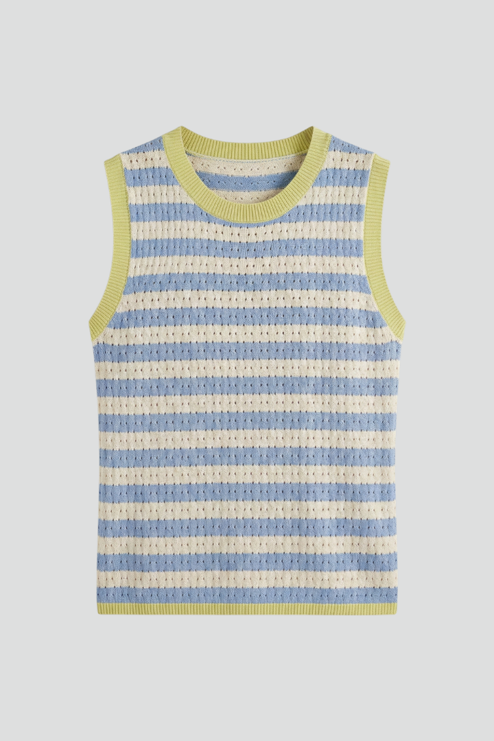 Kit | Women's Striped Round Neck Knit Top