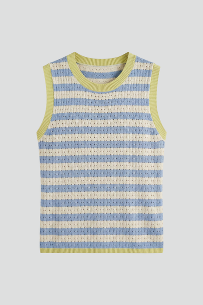 Kit | Women's Striped Round Neck Knit Top