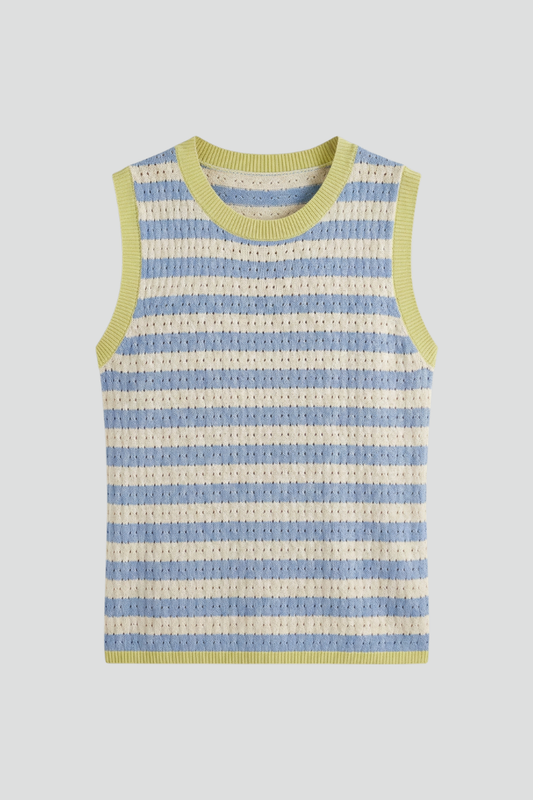 Kit | Women's Striped Round Neck Knit Top
