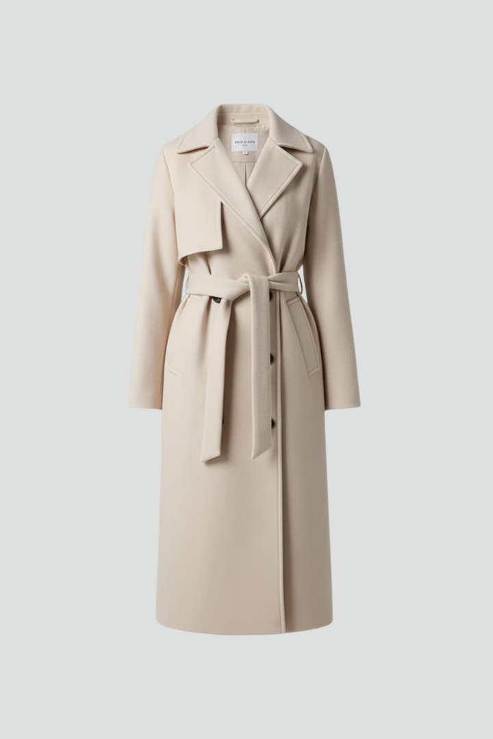 Celeste | Women's Belted Double-Breasted Long Coat