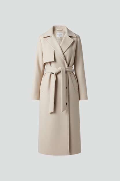 Celeste | Women's Belted Double-Breasted Long Coat