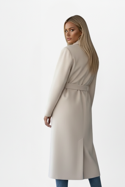 Celeste | Women's Belted Double-Breasted Long Coat