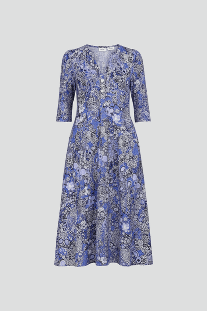 Amelia | Floral V-Neck Midi Dress Women