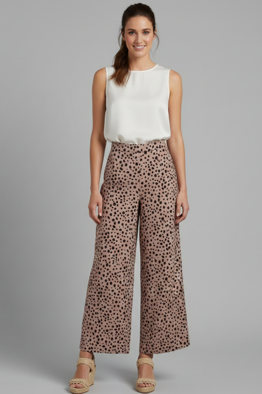 Dot | Women's High Waist Polka Dot Palazzo Trousers