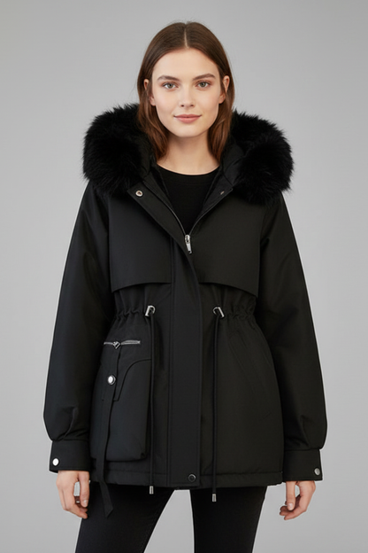 Sloane | Women's Hooded Drawcord Parka Jacket