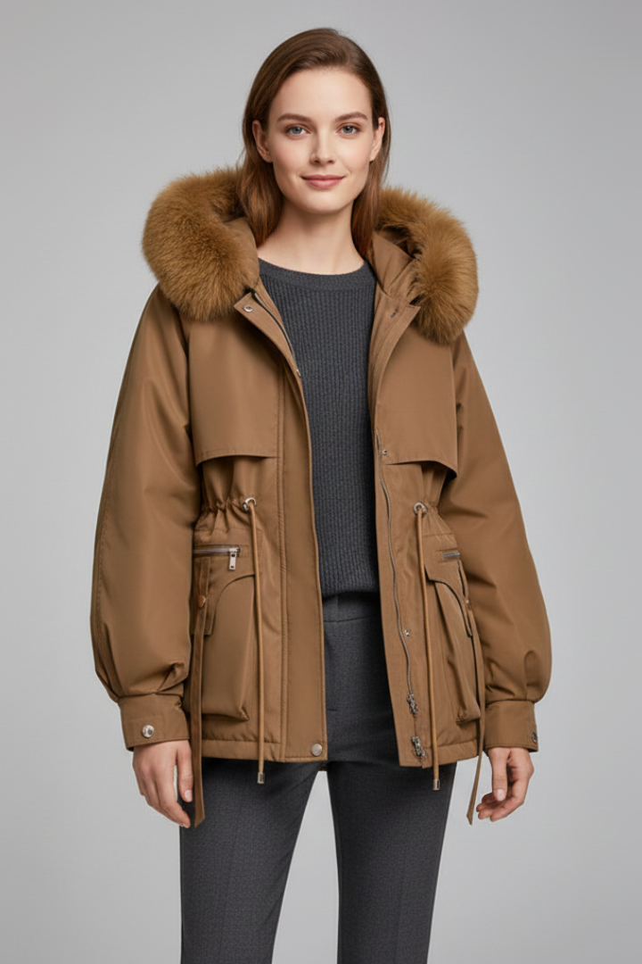 Sloane | Women's Hooded Drawcord Parka Jacket