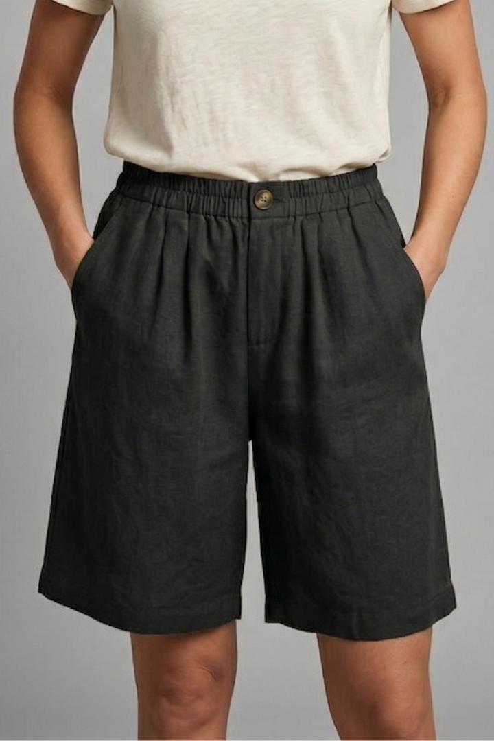 Remy | Women's Elastic Waist Drawstring Side Pocket Shorts