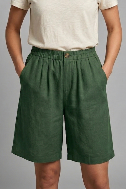 Remy | Women's Elastic Waist Drawstring Side Pocket Shorts