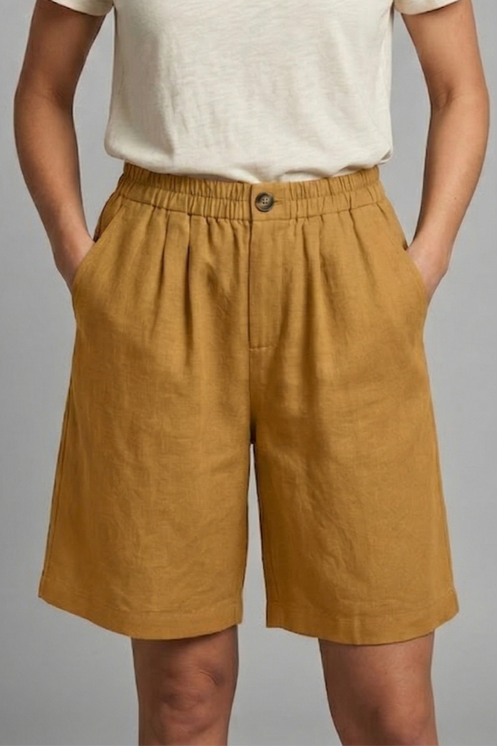 Remy | Women's Elastic Waist Drawstring Side Pocket Shorts
