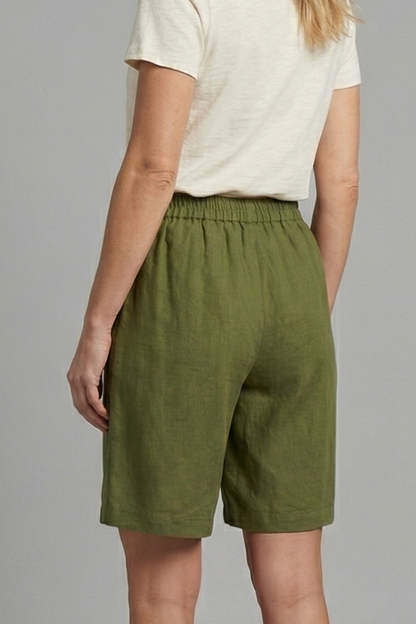 Remy | Women's Elastic Waist Drawstring Side Pocket Shorts