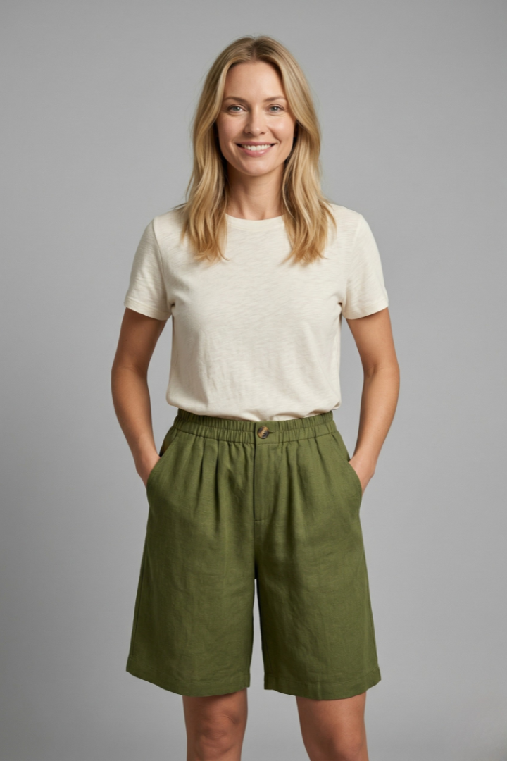 Remy | Women's Elastic Waist Drawstring Side Pocket Shorts
