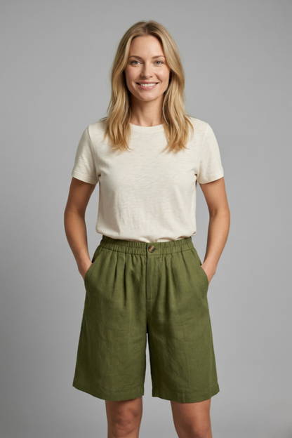 Remy | Women's Elastic Waist Drawstring Side Pocket Shorts