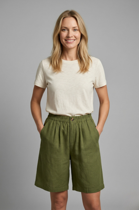 Remy | Women's Elastic Waist Drawstring Side Pocket Shorts