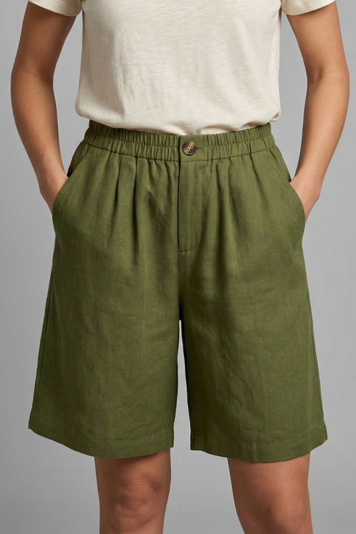 Remy | Women's Elastic Waist Drawstring Side Pocket Shorts