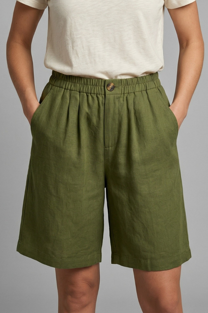 Remy | Women's Elastic Waist Drawstring Side Pocket Shorts