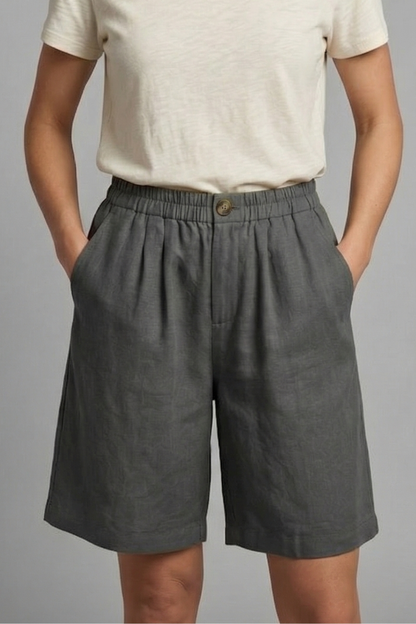 Remy | Women's Elastic Waist Drawstring Side Pocket Shorts