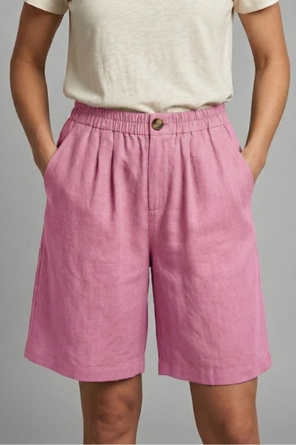 Remy | Women's Elastic Waist Drawstring Side Pocket Shorts