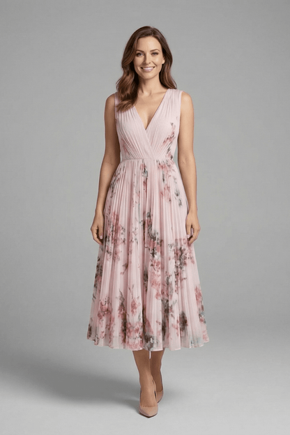 Charlotte Evans | Floral Pleated Midi Dress Women