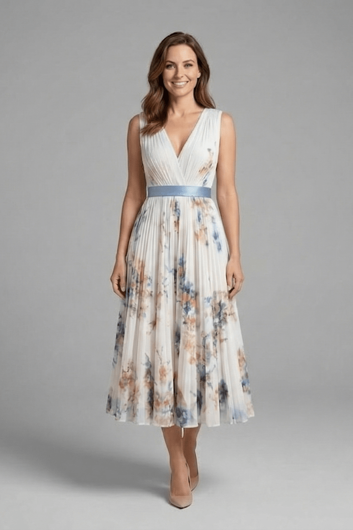 Charlotte Evans | Floral Pleated Midi Dress Women
