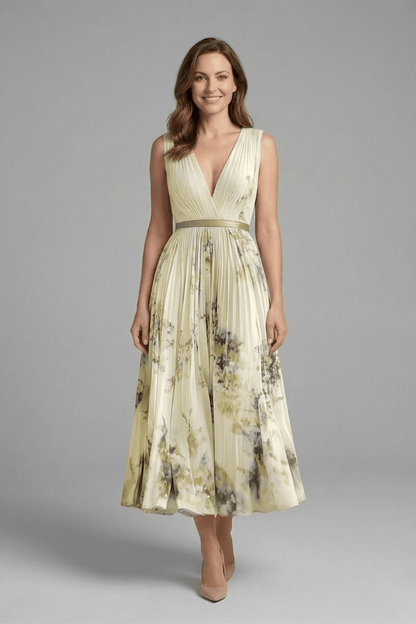 Charlotte Evans | Floral Pleated Midi Dress Women