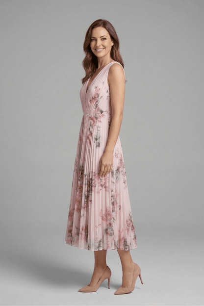 Charlotte Evans | Floral Pleated Midi Dress Women